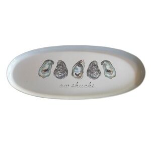 Sigrid Olsen Home Aw Shucks Oyster Melamine Oval‎ Serving Platter Tray Coastal
